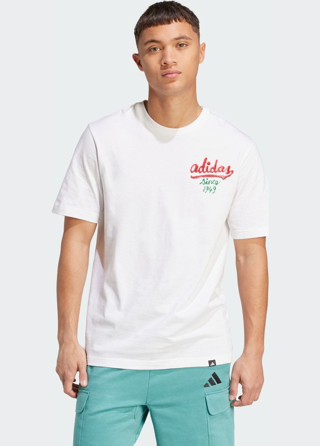 Белая футболка food sauce graphic adidas