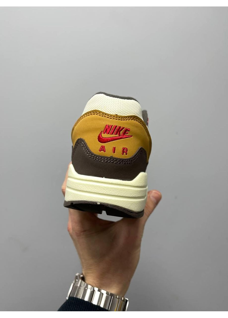КРОССОВКИ ЖЕНСКИЕ NIKE AIR MAX 1 X PATTA BROWN BEIGE НАЙК АИР МАКС No Brand бежевые демисезоны (367174543)