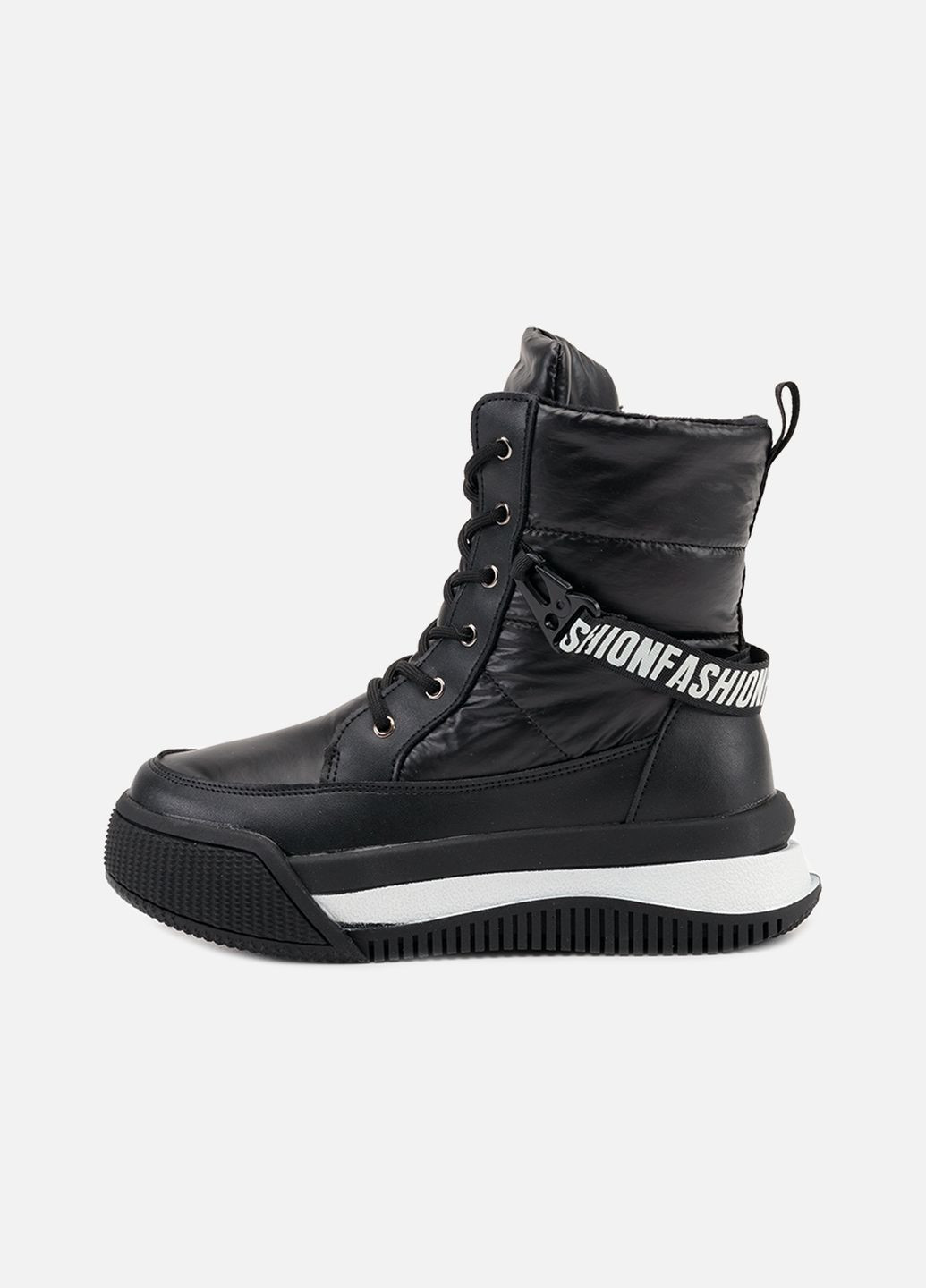 Черные зимние ботинки для девочки цвет черный цб-00264357 Kimboo