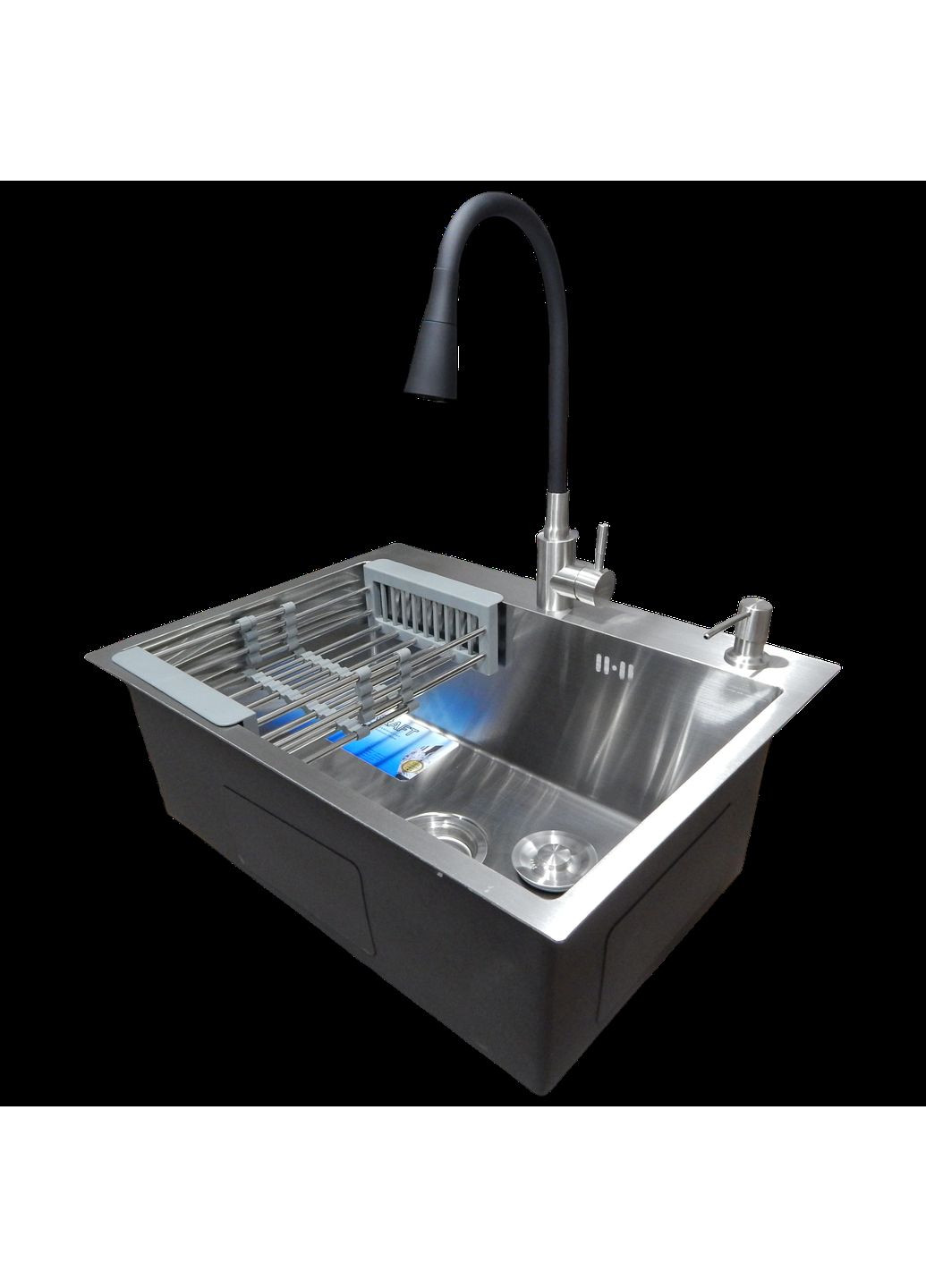 Комплект кухонной мойки KRF 6045 DECOR (3.0/1.0 мм) SATIN Kraft (365264922)