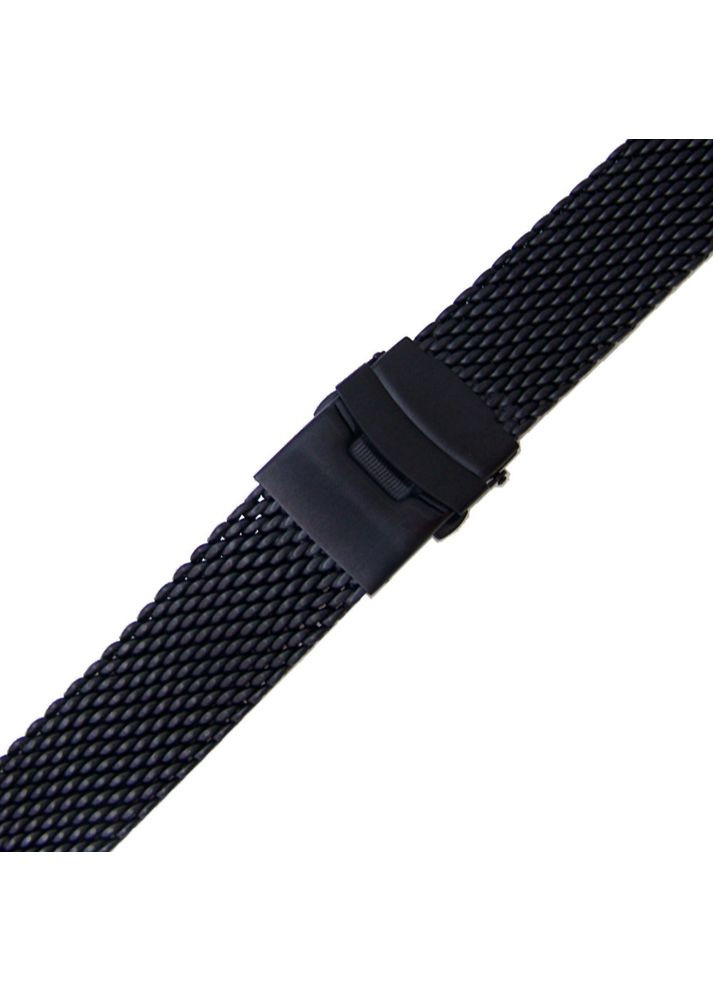 Браслет для часов PVD Black Mesh Watch Band с застёжкой Push-Button Clasp (20 мм) Taikonaut (292132729)