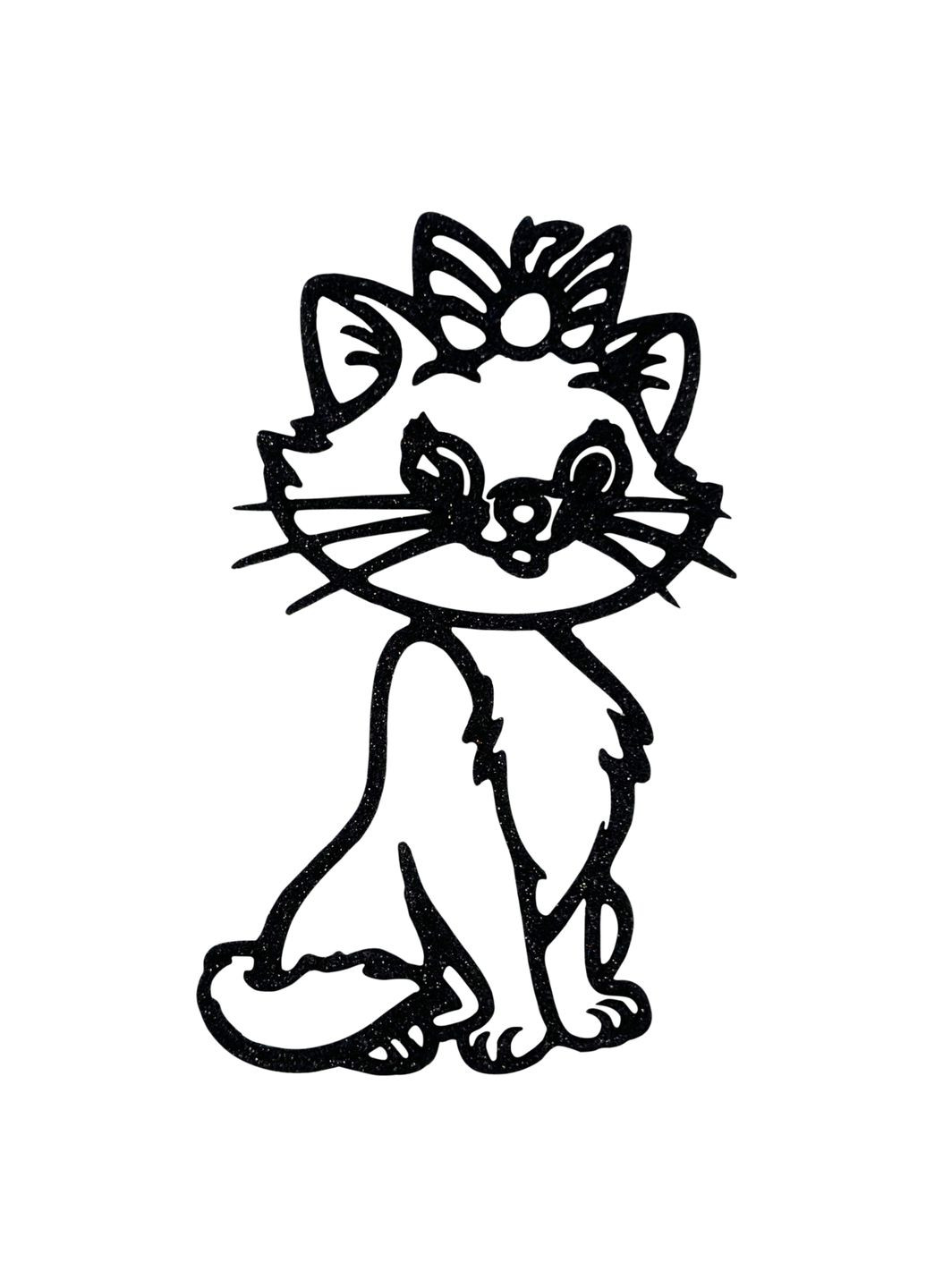 Новогодняя подвеска Котик 2Д 6,5х12см белый MIS LT (365628050)