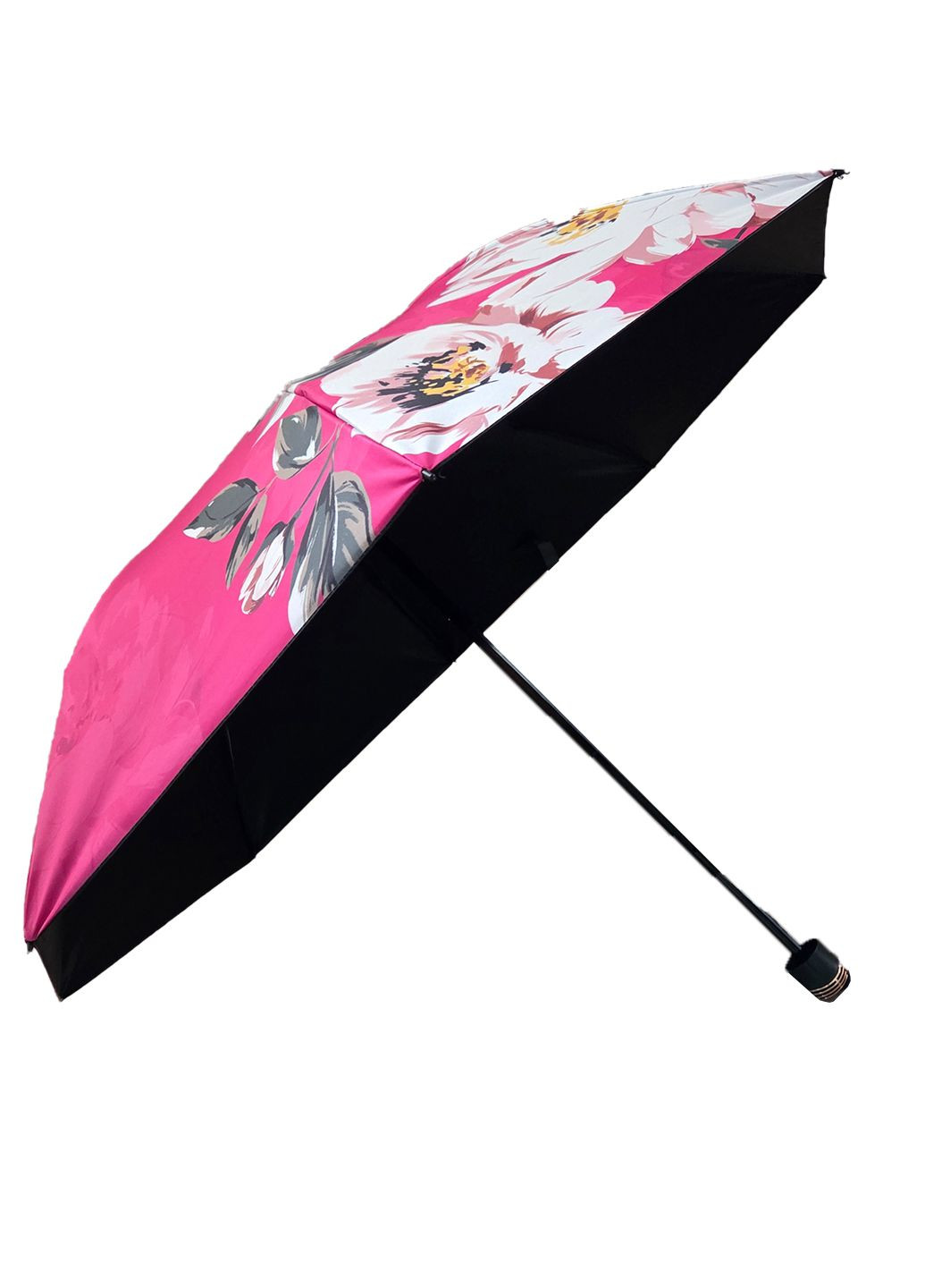 Малиновый зонтик женский механика Luvete средний система антиветер (336551063)