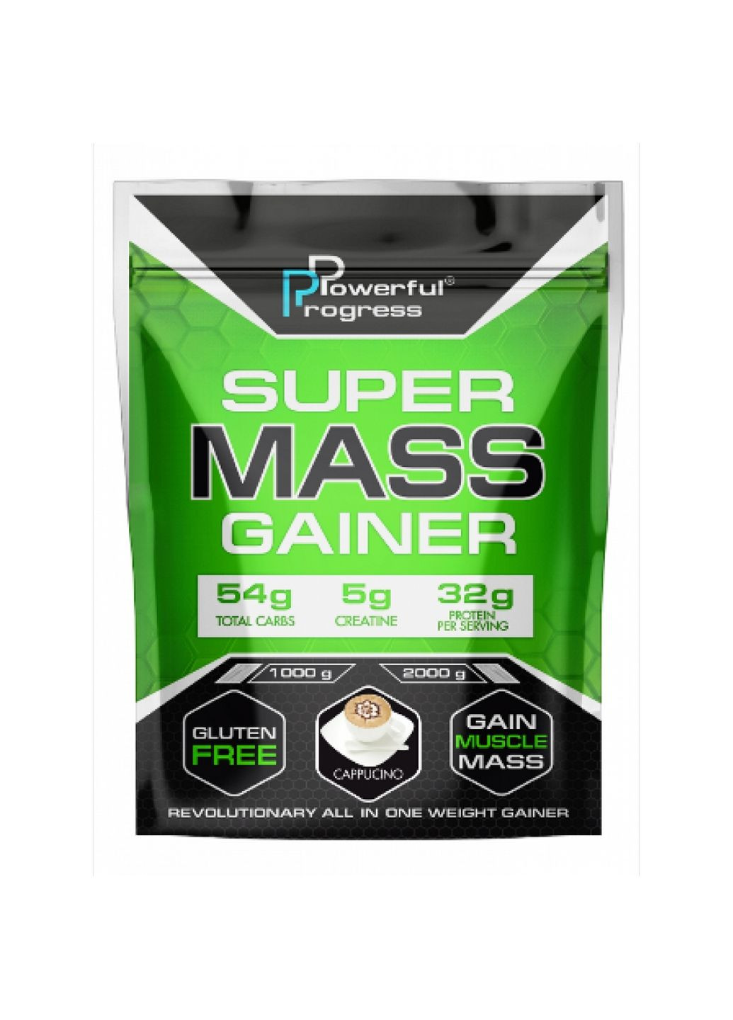 Гейнер Super Mass Gainer - 1000g Cappucino Powerful Progress (296191193)