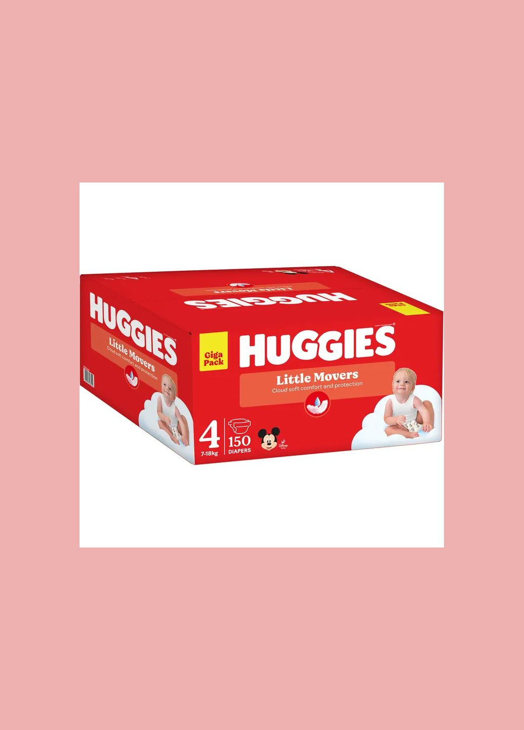 Підгузки на липучках Little Movers 4 (7-18 кг), 150 шт Huggies 2574431 (337709639)