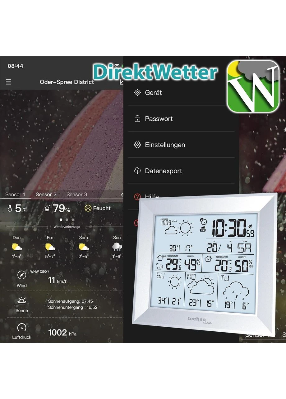 Метеостанция DirektWetter WD2000 Silver (WD2000) Technoline (354225877)
