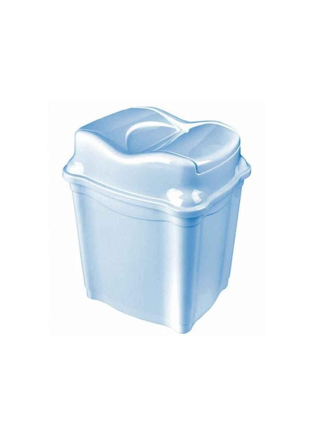 Корзина 12л в ассортименте с двойной крышкой AK 747 пластик ТМ Akay (303416968)