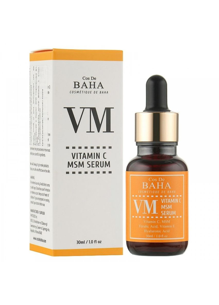 Сироватка для обличчя з вітаміном C Vitamin C MSM Serum, 30мл Cos De Baha (292732253)