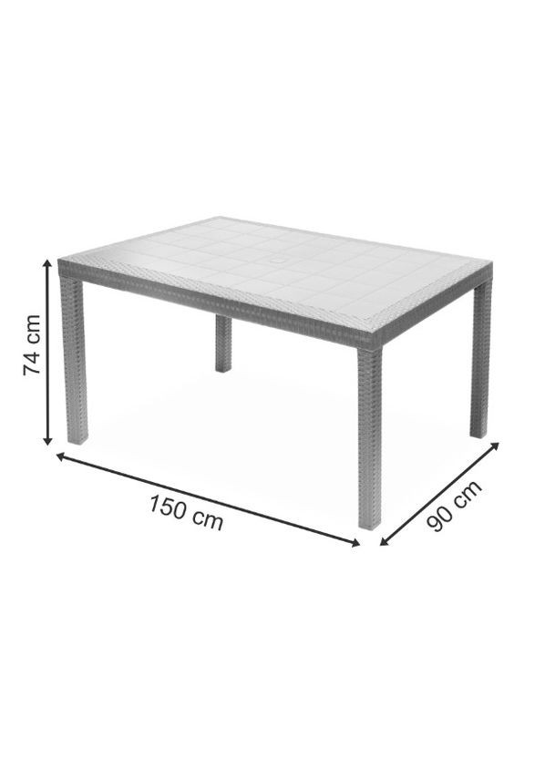 Стіл для саду пластиковий Houston, коричневий Bica (329407778)