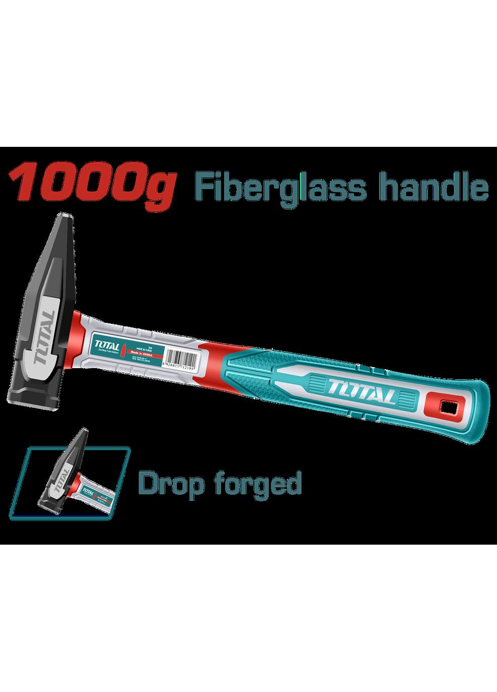 Молоток TOTAL THMH621000 слесарный, 1000г. No Brand (391962466)