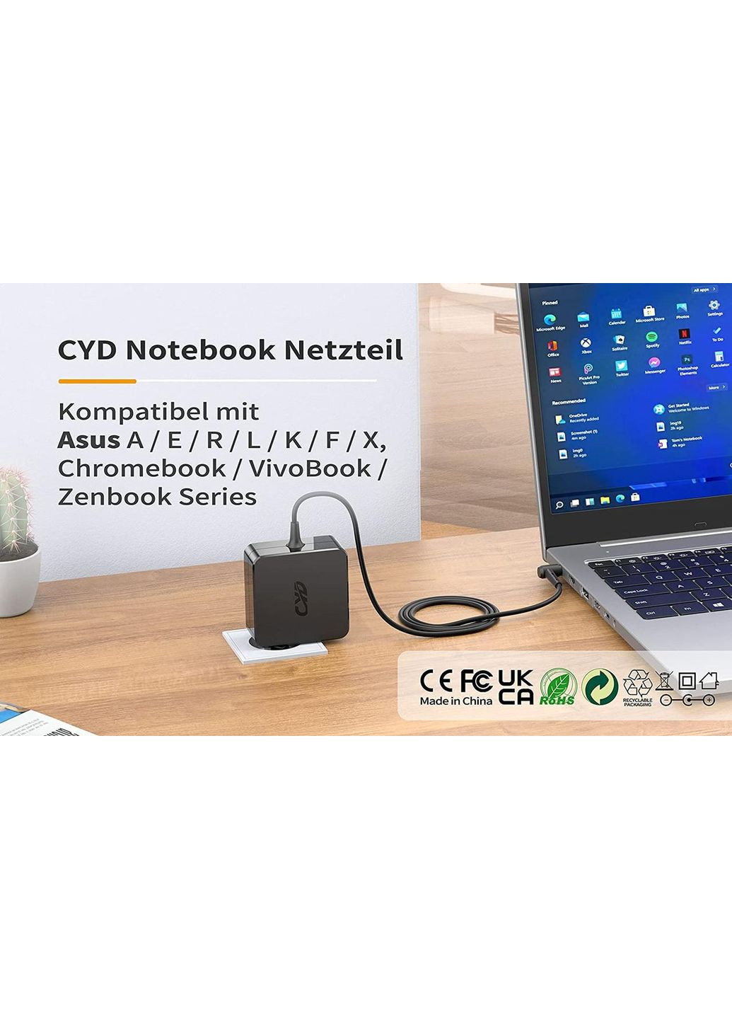 Адаптер для ноутбука ASUS CYD 45W 19V 2.37A 5.5x2.5 No Brand (354829033)