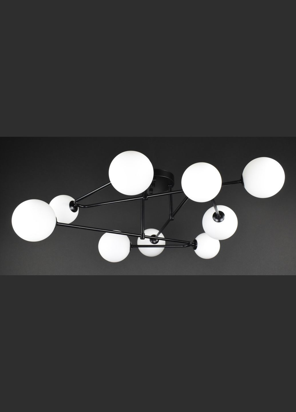 Люстра потолочная на 9 лампочек 27925 Черный 25х90х90 см. Sunnysky (364759172)