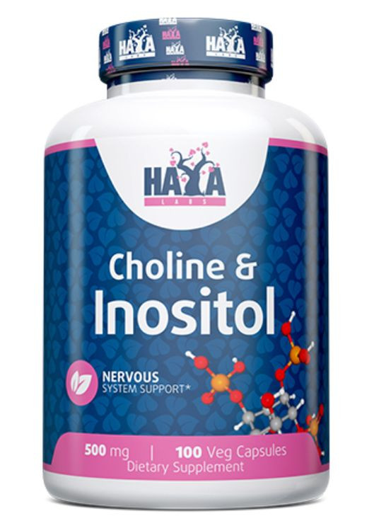 Холин с Инозитолом Choline and Inositol 500 мг 100 капс Haya Labs (351864151)