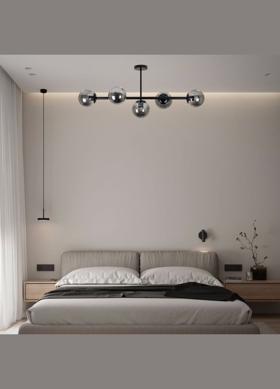 Потолочная современная люстра "Modern Luxe" (52-9906-5 BK+BK) No Brand (370071835)