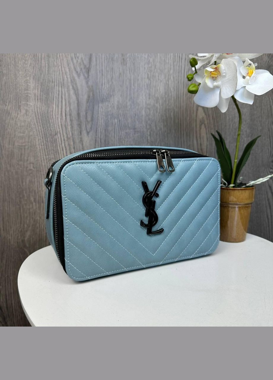 Стильна жіноча міні сумочка каркасна стьобана Блакитний No Brand (298996940)