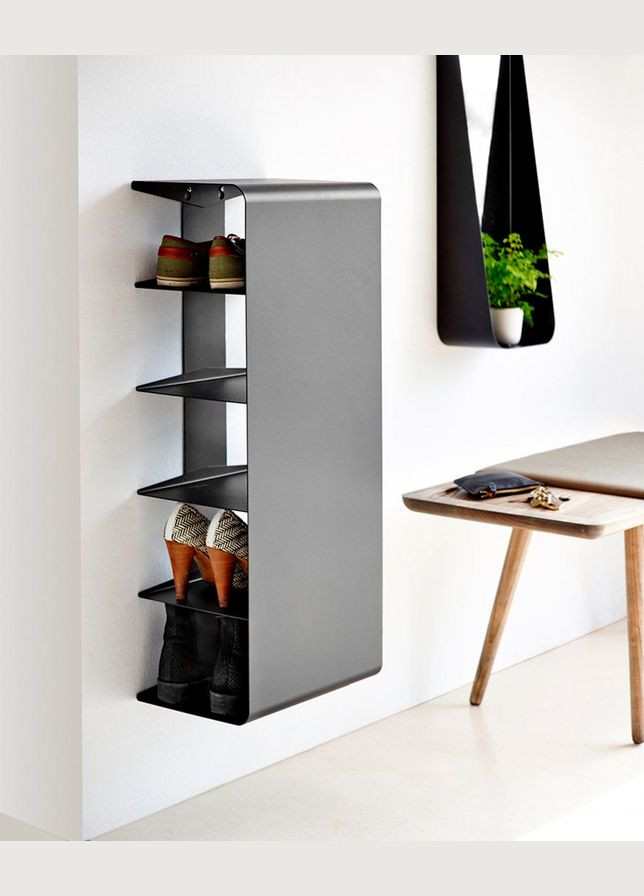 Полиця під взуття навісна чорна Nice & Cozy Shelf for shoes (294754110)