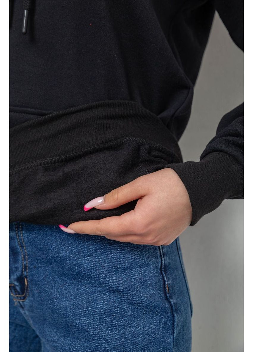 Худі жіночий на тонкому флісі, колір чорний, 238R57162-10 Ango (369972365)