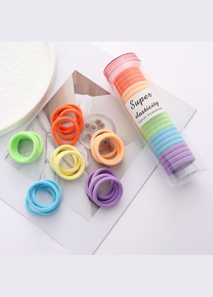 Набір резинок для волосся 24 шт Різнокольоровий (AN0103210) ANbeauty (360768455)