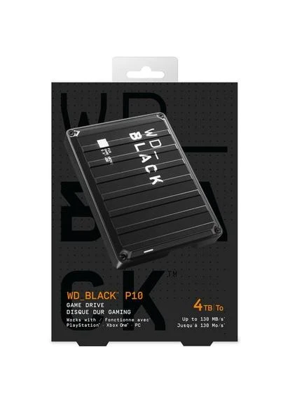 WD Портативный жесткий диск 4TB USB 3.1 WD BLACK P10 Game Drive Western Digital (314750000)