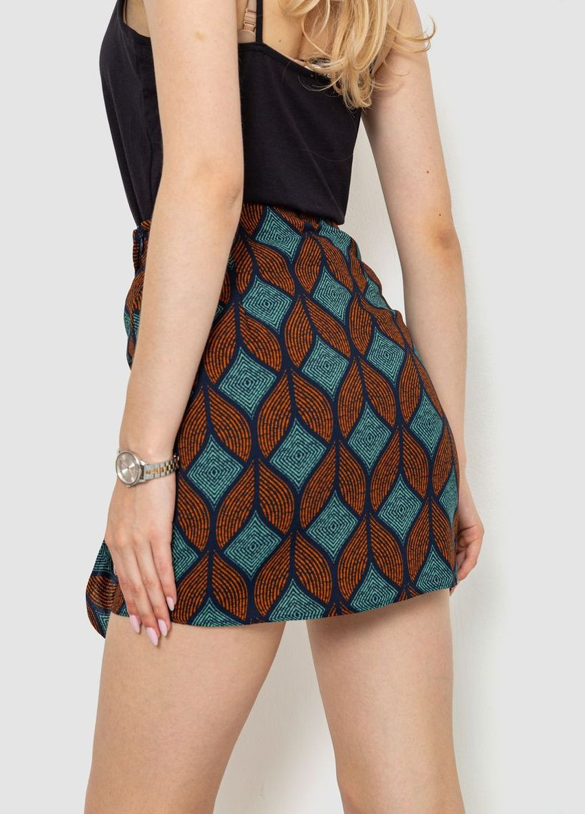 Зеленая кэжуал с рисунком юбка с принтом Ager