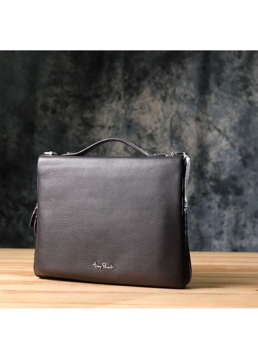 Мужская сумка для планшета из мягкой натуральной кожи 20846_1 (9594-28) nero Черный Tony Perotti (362046813)