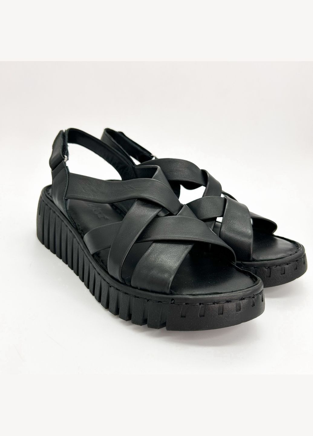 Черные босоножки (р) кожа 0-1-1-755 Allist