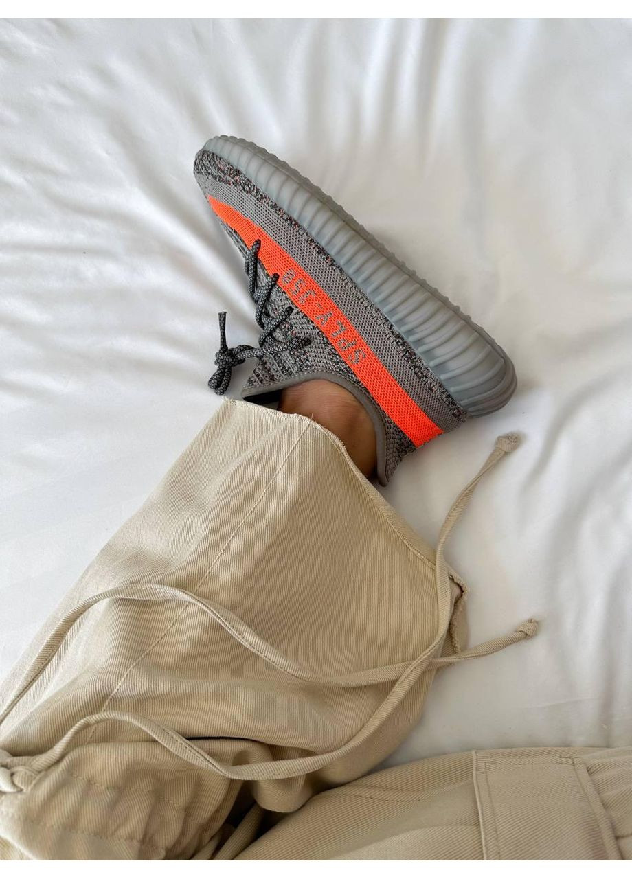 Сірі Осінні кросівки чоловічі adidas yeezy boost 350 v2 dark beluga reflective адідас ізі буст No Brand