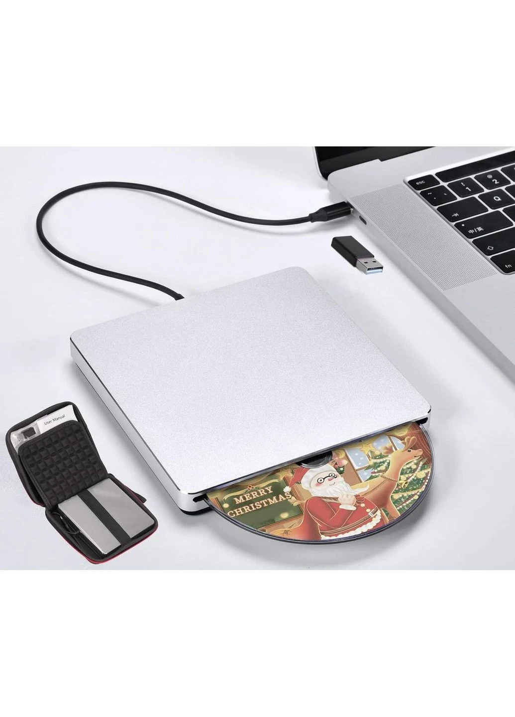 Зовнішній DVD-привід NOLYTH USB 3.0 Type-C CD DVD +/-RW Bd (370626045)