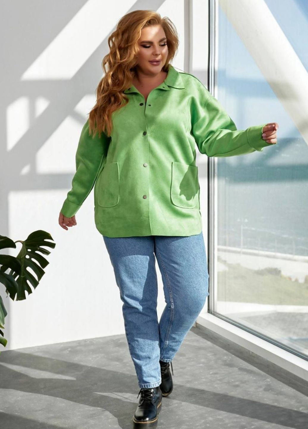 Куртка-сорочка із штучного замшу на кнопках з кишенями Tik-Tak (370299483)