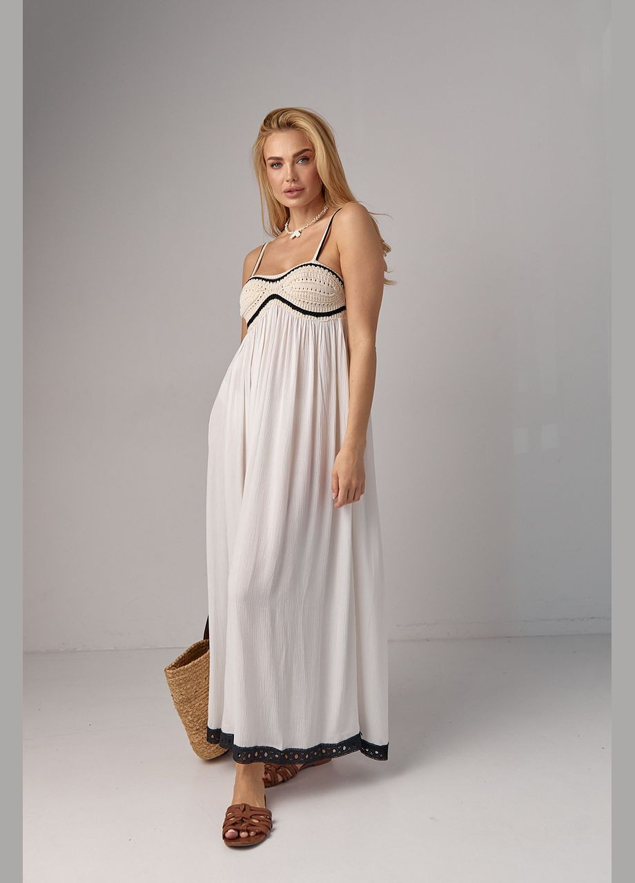 Жіночий сарафан із в'язаним ліфом. Lurex (292981081)