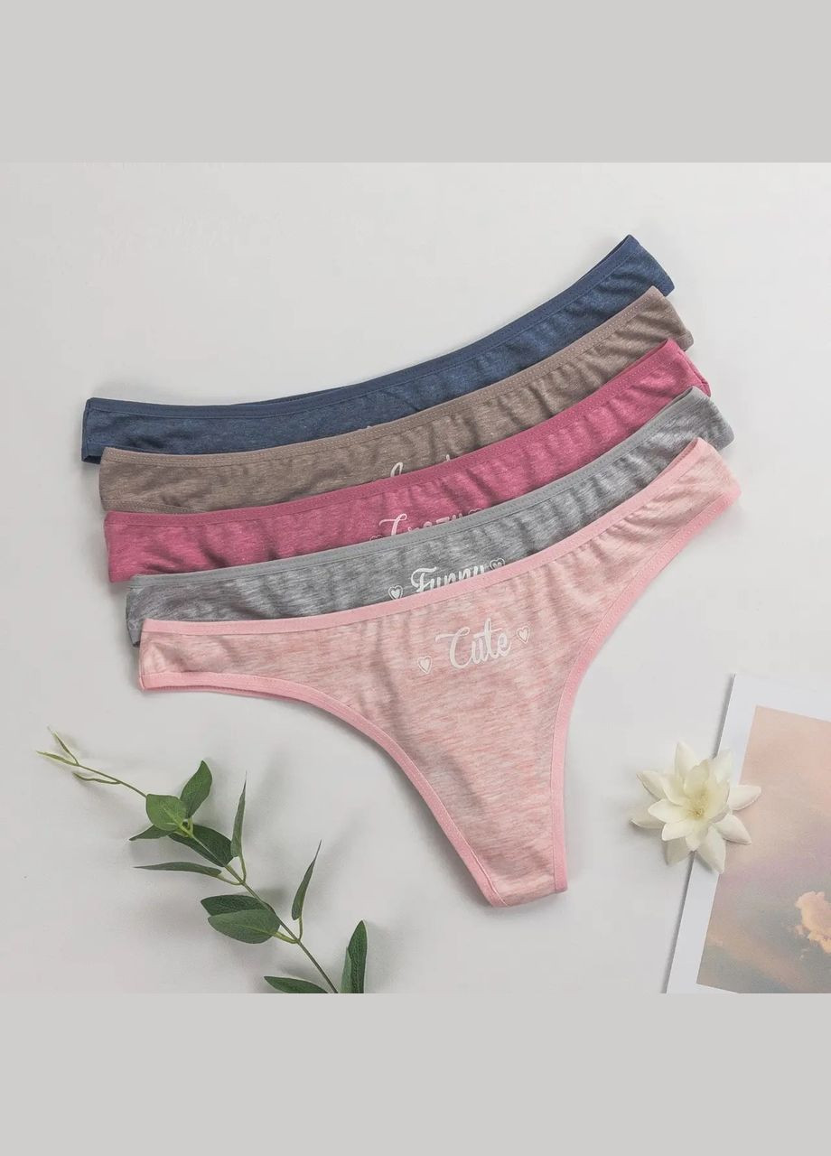 Комплект женских трусиков-стрингов 5 шт Nicoletta (340462320)