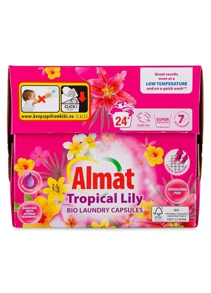Капсули для прання tropical lily парфумовані 24 шт Almat (401061850)
