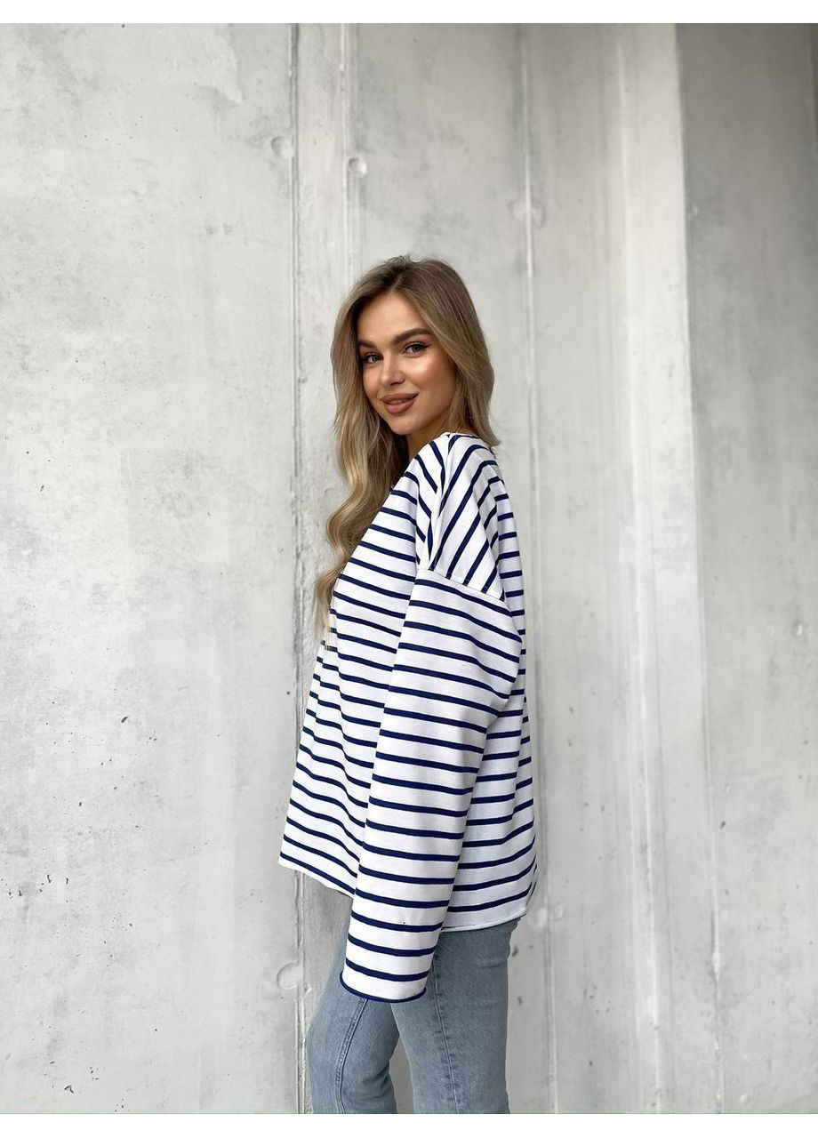 Базовий лонгслів оверсайз із турецької двонитки — ЗАМІР В ОПИСІ GD/GL Модний простір (370147249)