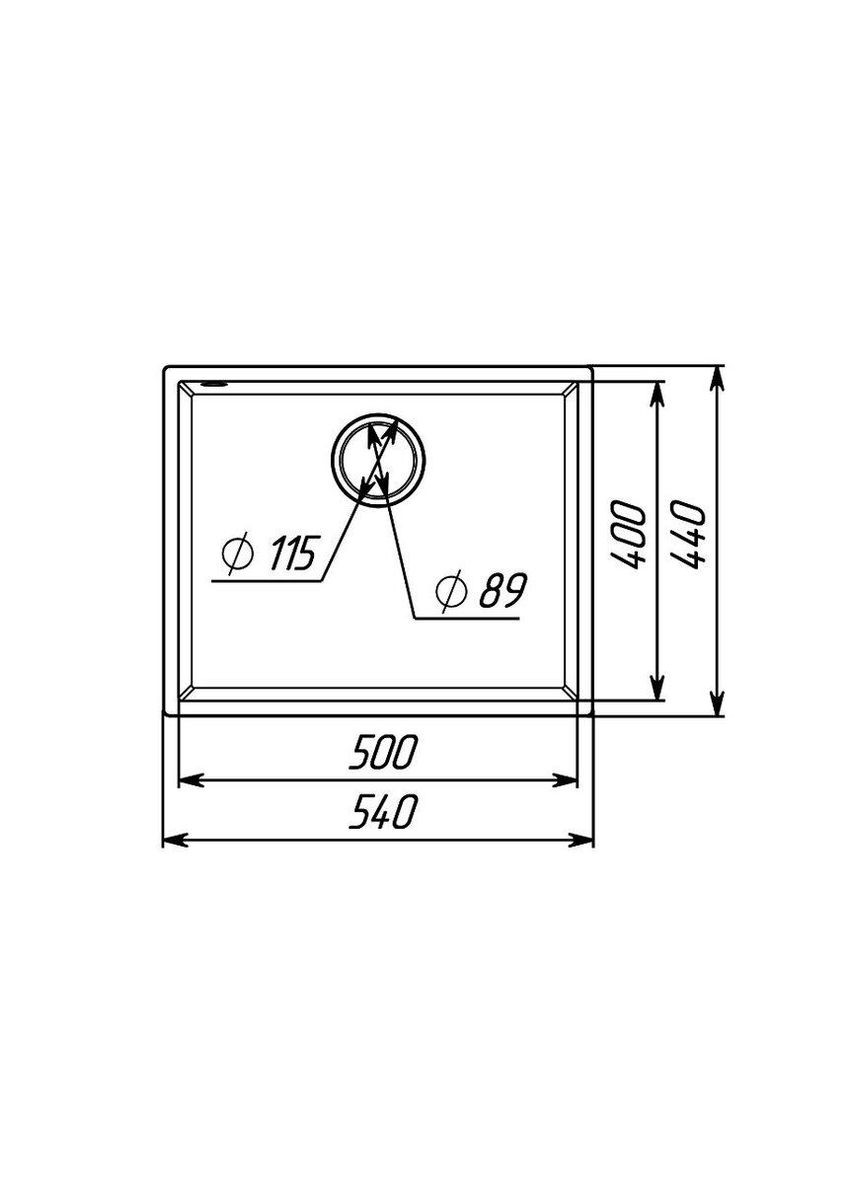 Гранітна мийка для кухні OASIS 5444 матова Титан Valeso (342071842)