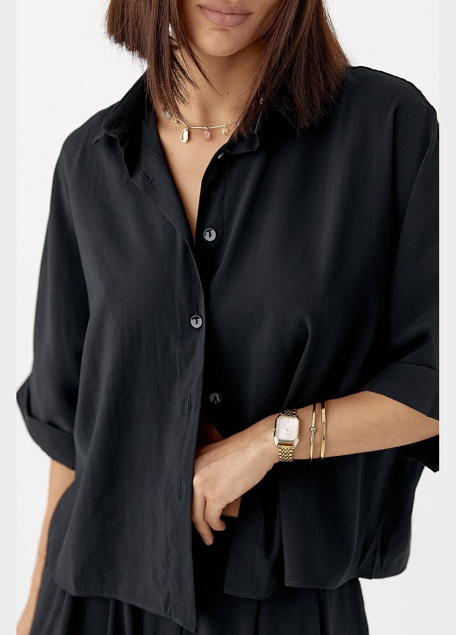 Костюм свободного кроя с шортами и рубашкой Lurex (337701813)