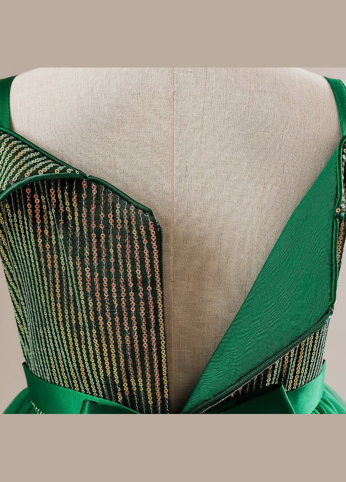 Зелёное детское платье длинное No Brand (317050742)