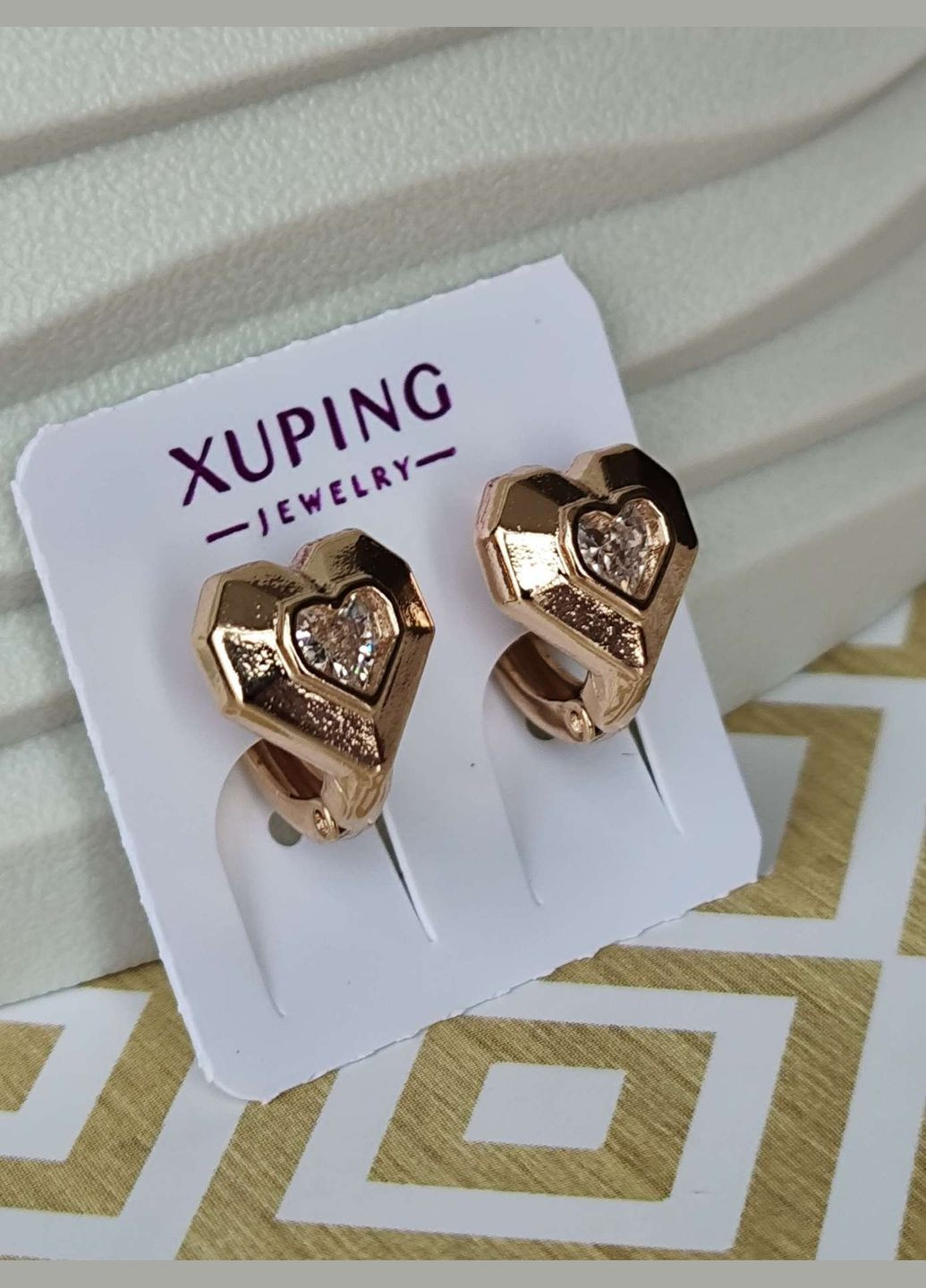 Сережки ксюпінг xuping позолочені медичне золото медична сталь Xuping Jewelry (336190278)
