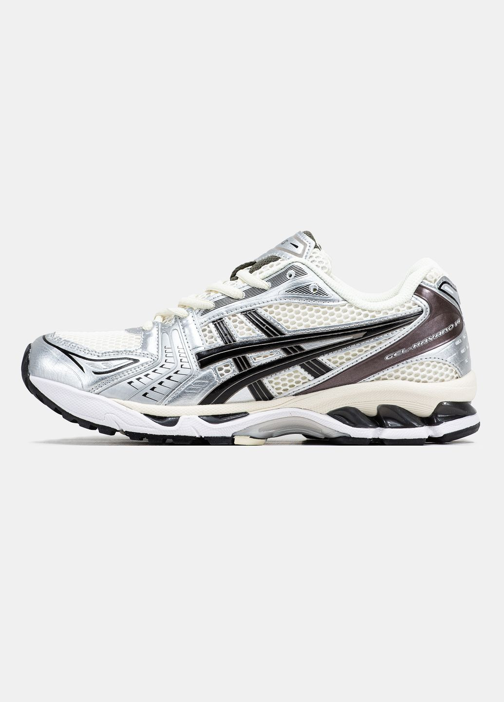 Сірі всесезон кросівки чоловічі і жіночі asics gel-kayano 14 grey black | асікс гель-каяно 14 сірі чорні No Brand
