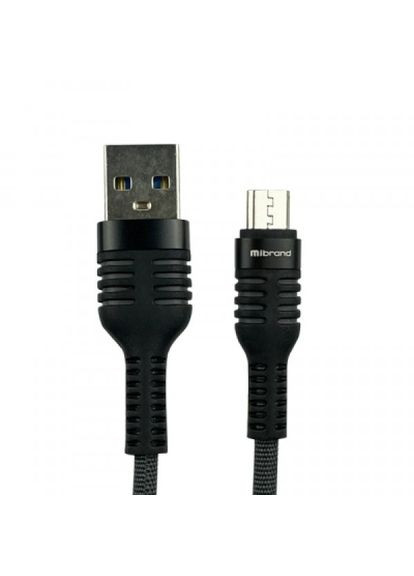 Дата кабель USB 2.0 AM to Micro 5P 1.0m MI13 2A Black-Gray (MIDC/13MBG) Mibrand usb 2.0 am to micro 5p 1.0m mi-13 2a black-gray (268142400)