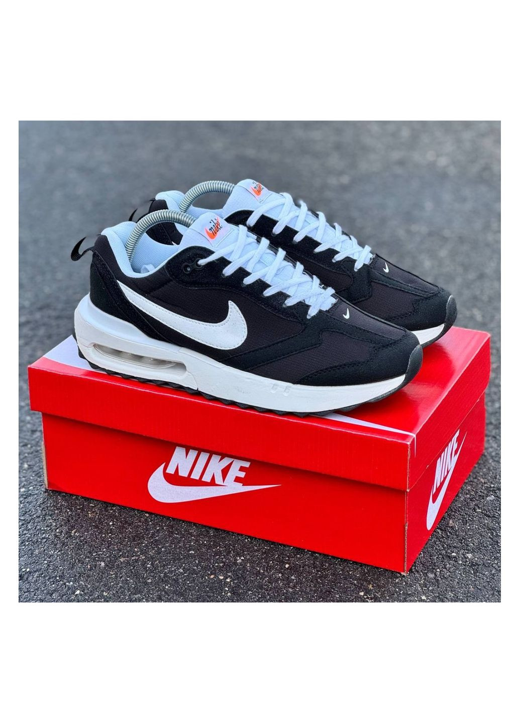 Чорно-білі Осінні чоловічі кросівки No Brand