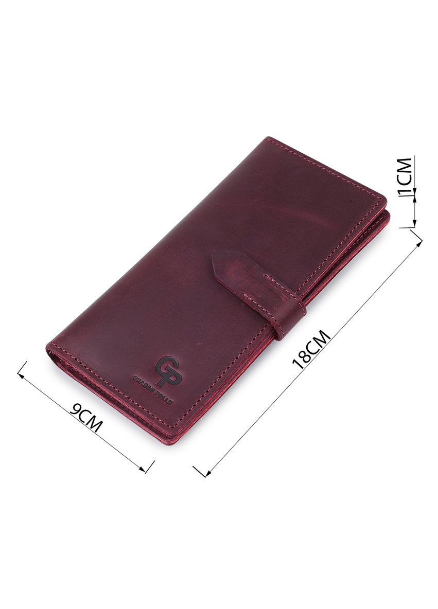 Женское матовое портмоне с монетницей на кнопке из кожи бордовое (sku_11561) No Brand (328218936)