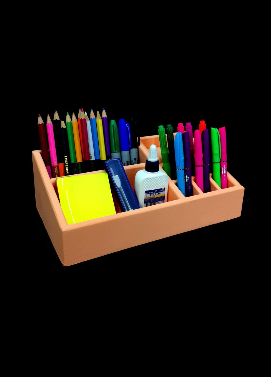 Органайзер настільний з дерева Левитон грейпфрут (КНЦ-008954) No Brand (328230258)