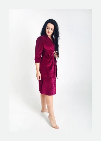 Халат жіночий велюровий на запах No Brand халат (315635057)