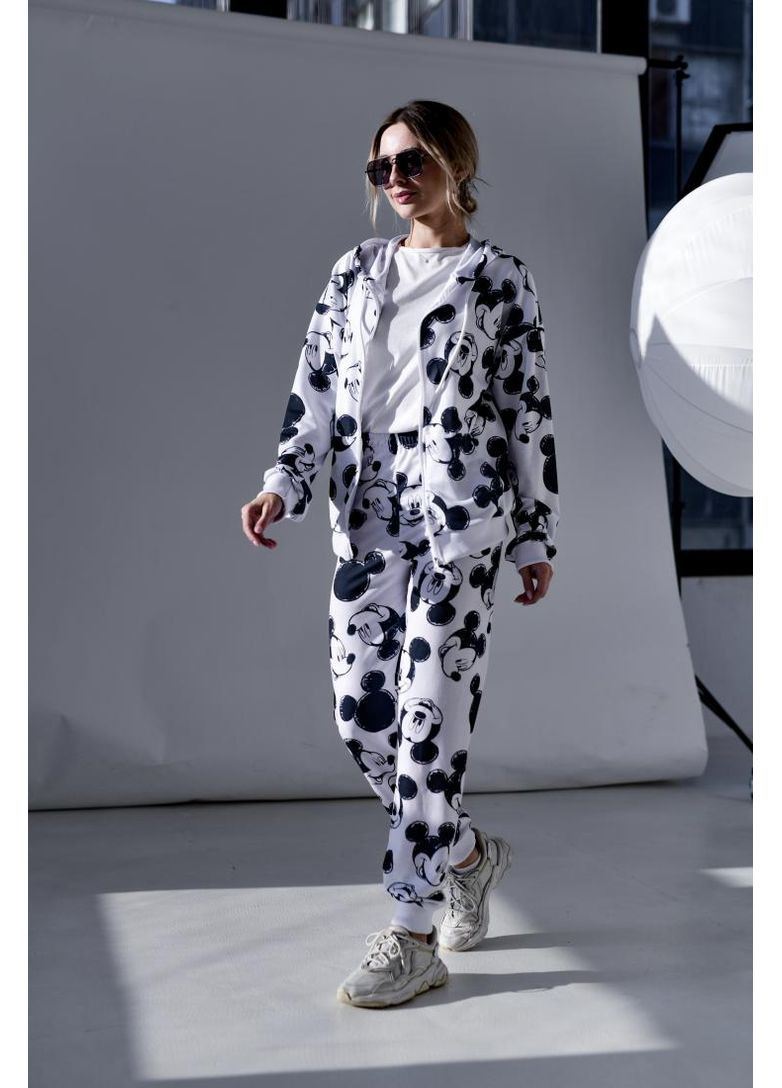 Жіночий спортивний костюм кофта штани осінь весна принтований колекція 2026 No Brand (370964041)