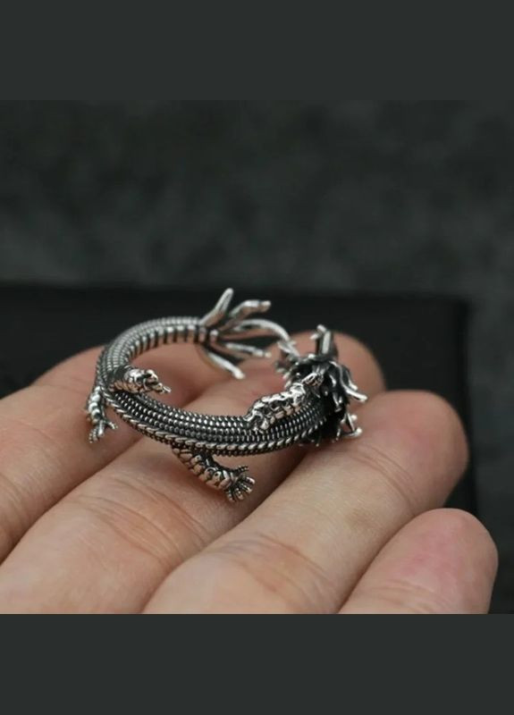 Кольцо дракон перстень в виде Китайского дракона с рубиновыми глазами Indium серебристый р регулируемый Fashion Jewelry (286762135)