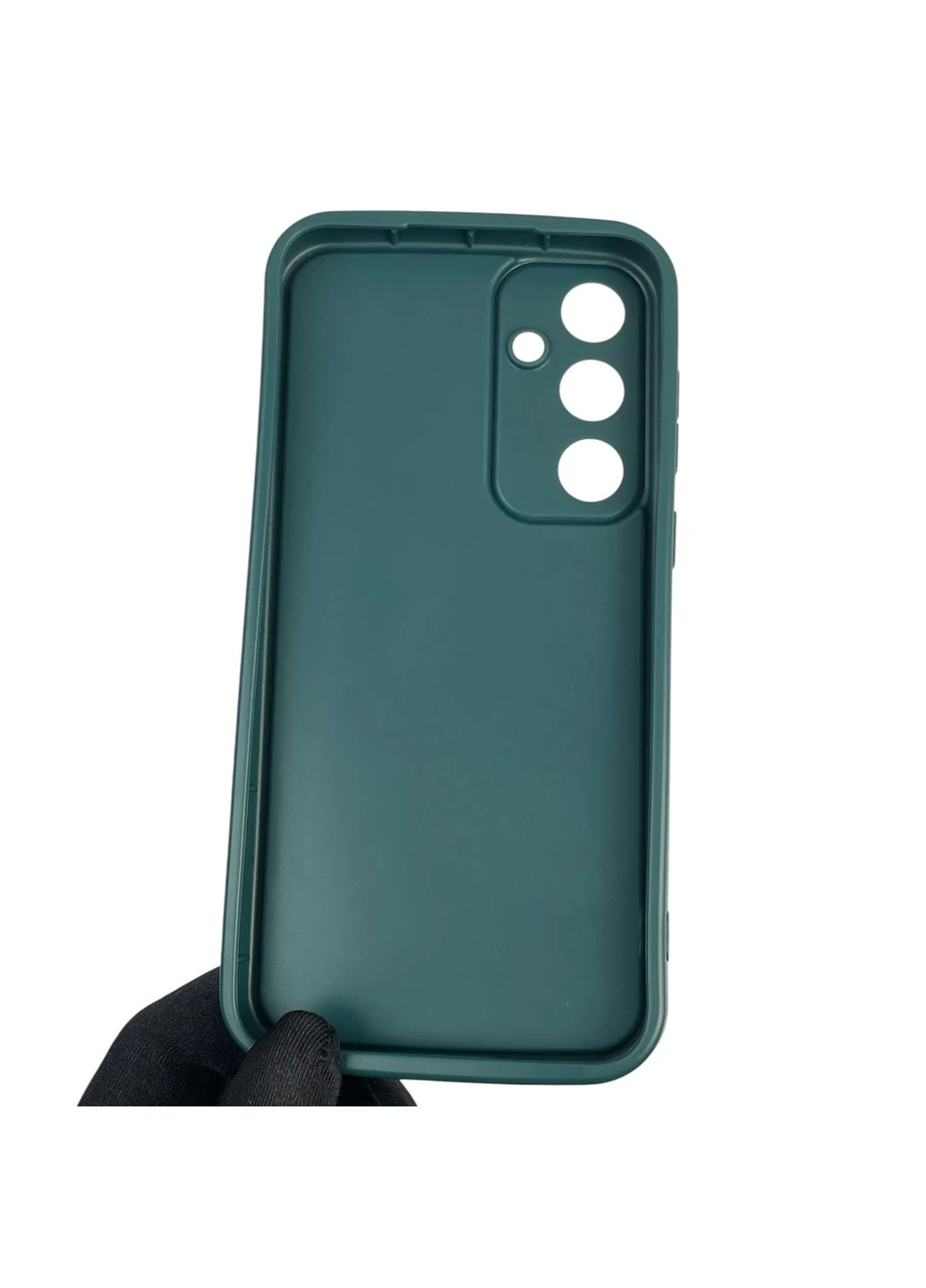 Чохол силіконовий оригінальний Soft Touch з 3D принтом вишеньки для Galaxy A35 5G (SM-A356B) темно-зелений (Повний захист Samsung (378969802)