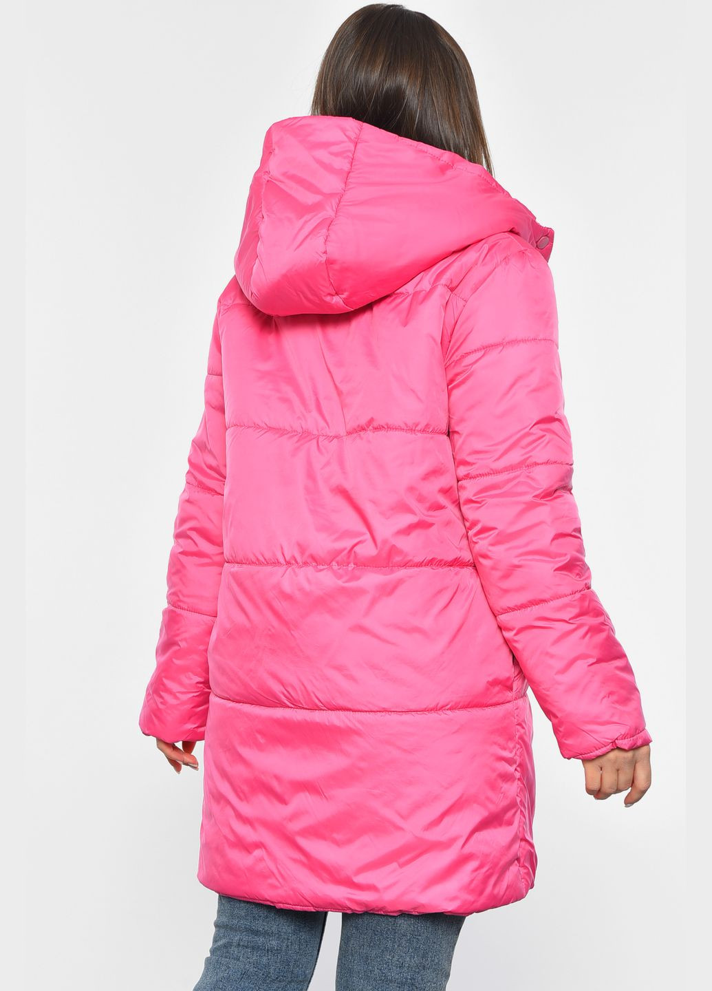 Малинова демісезонна куртка жіноча демісезонна малинового кольору Let's Shop