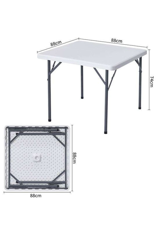 Стол раскладной, квадратный 88см, нагрузка 150кг многофункциональный, компактный для туризма, дома, сада и мероприятий. oldbro (331739877)