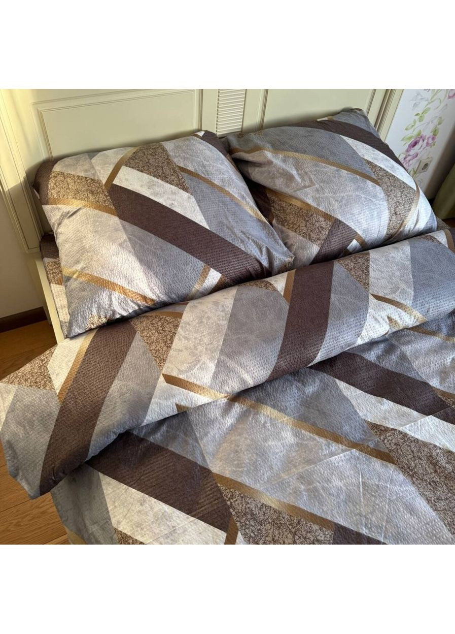 Комплект постільної білизни сімейний різнокольоровий Геометрія Жатка 67229 Ananasko (361854555)