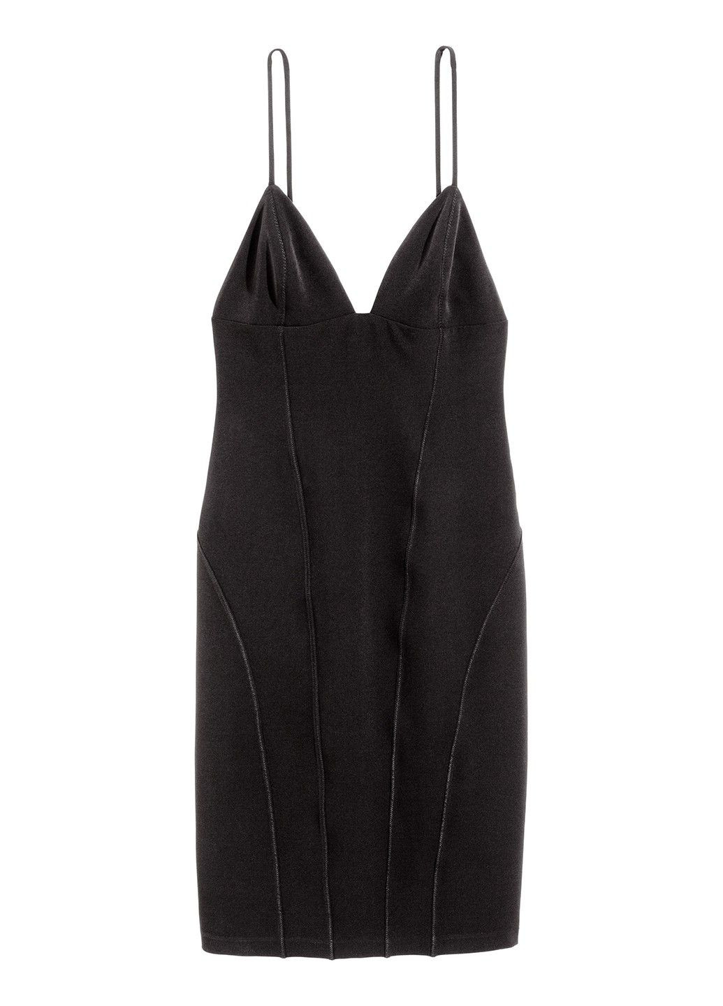 Черное кэжуал платье H&M однотонное